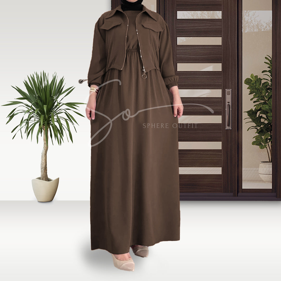 Elegant Maxi with Front-Zip Pockets Style