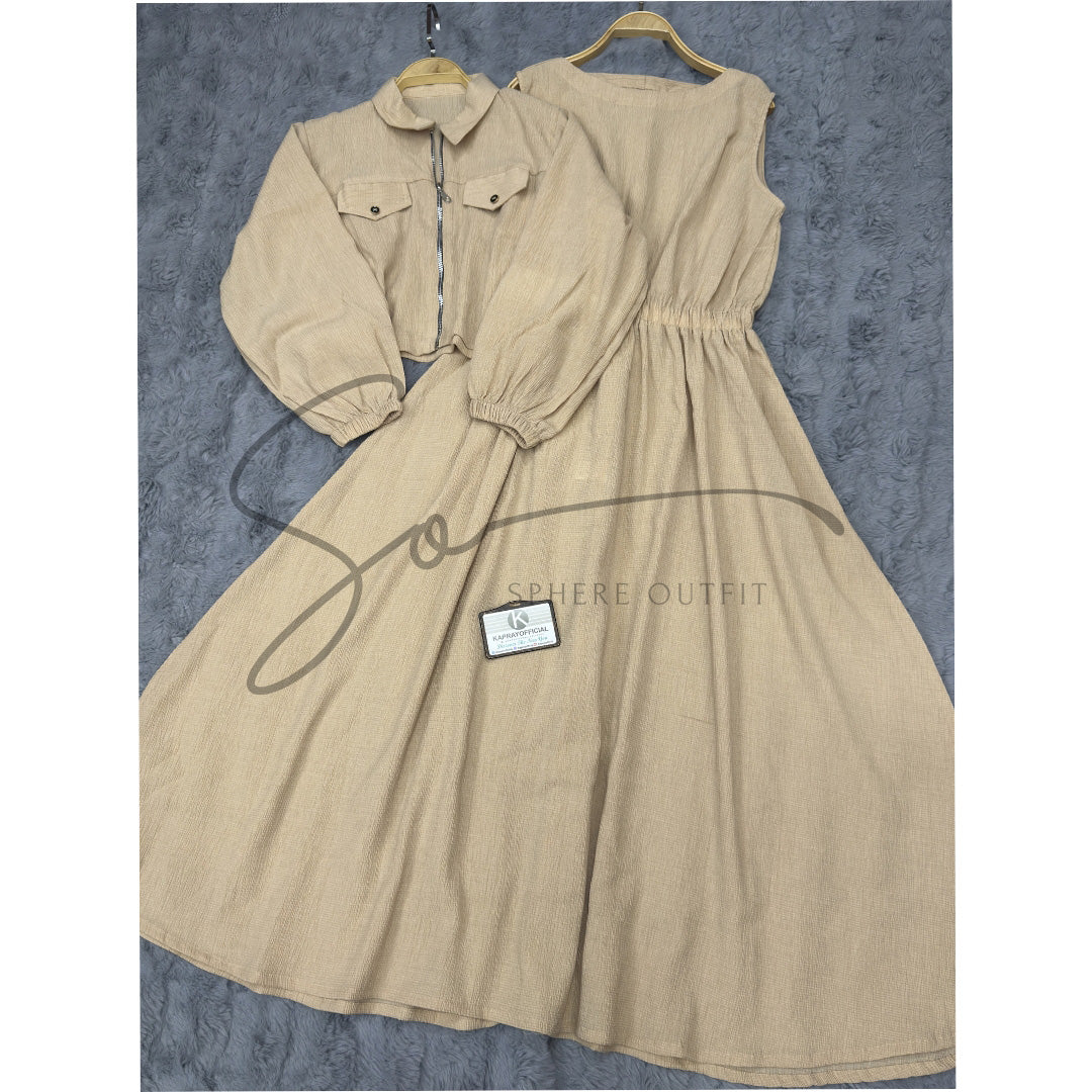 Elegant Two-Piece Maxi Set – Imported Fabric