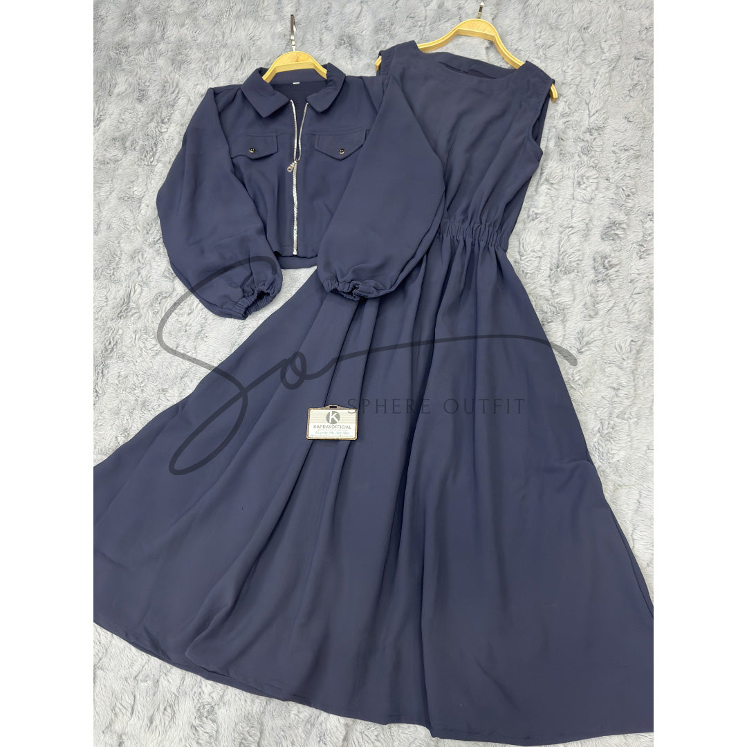 Elegant Two-Piece Maxi Set – Imported Fabric