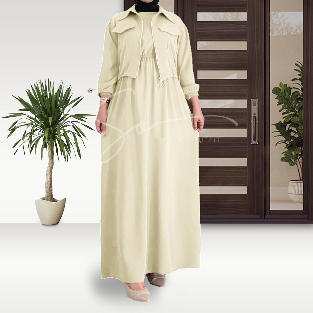 Elegant Maxi with Front-Zip Pockets Style
