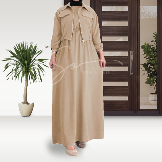 Elegant Maxi with Front-Zip Pockets Style