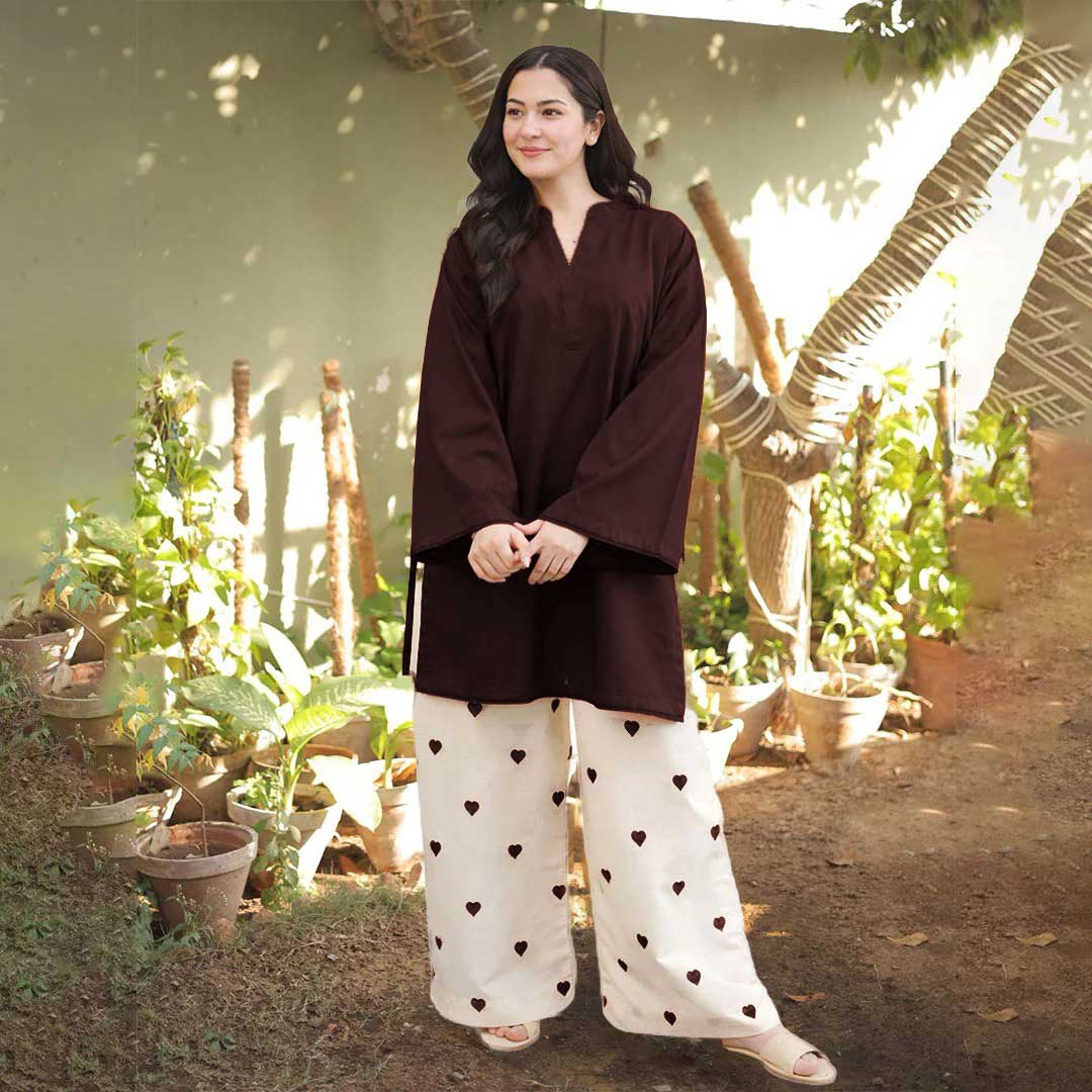 Women’s Pure Cotton Heart Co-Ord Set