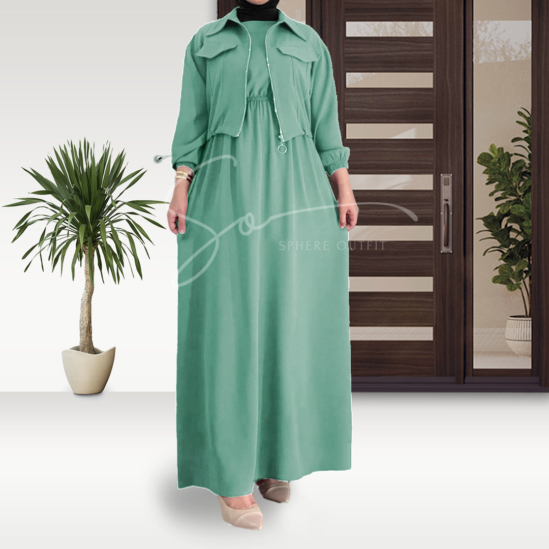 Elegant Maxi with Front-Zip Pockets Style
