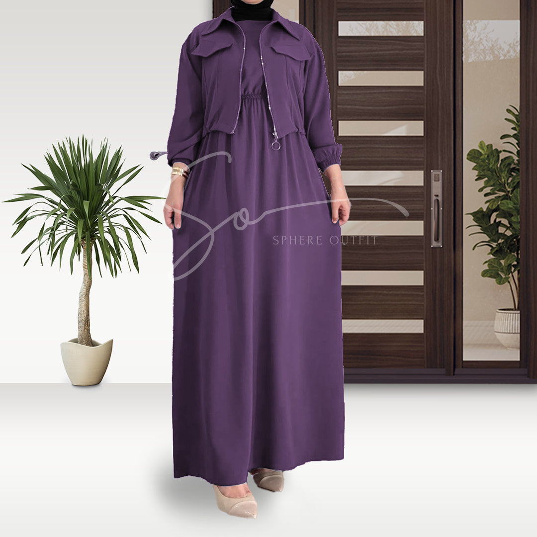 Elegant Maxi with Front-Zip Pockets Style