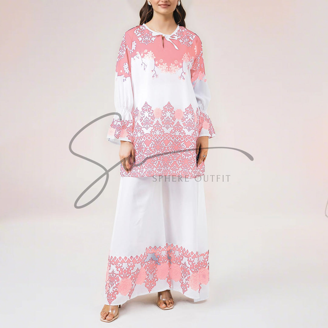 Stitched 2-Piece Printed Suit