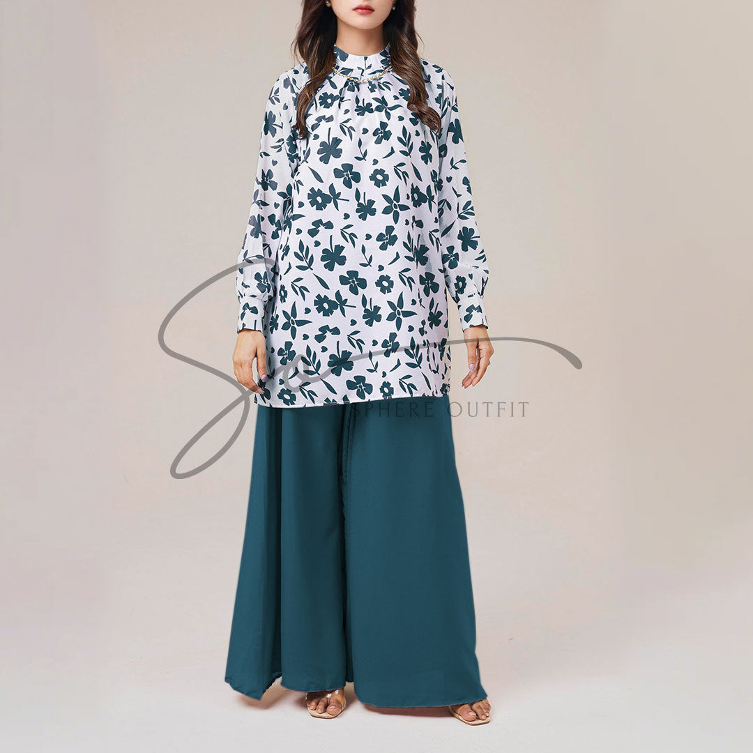Luxe - Printed Shirt with Palazzo