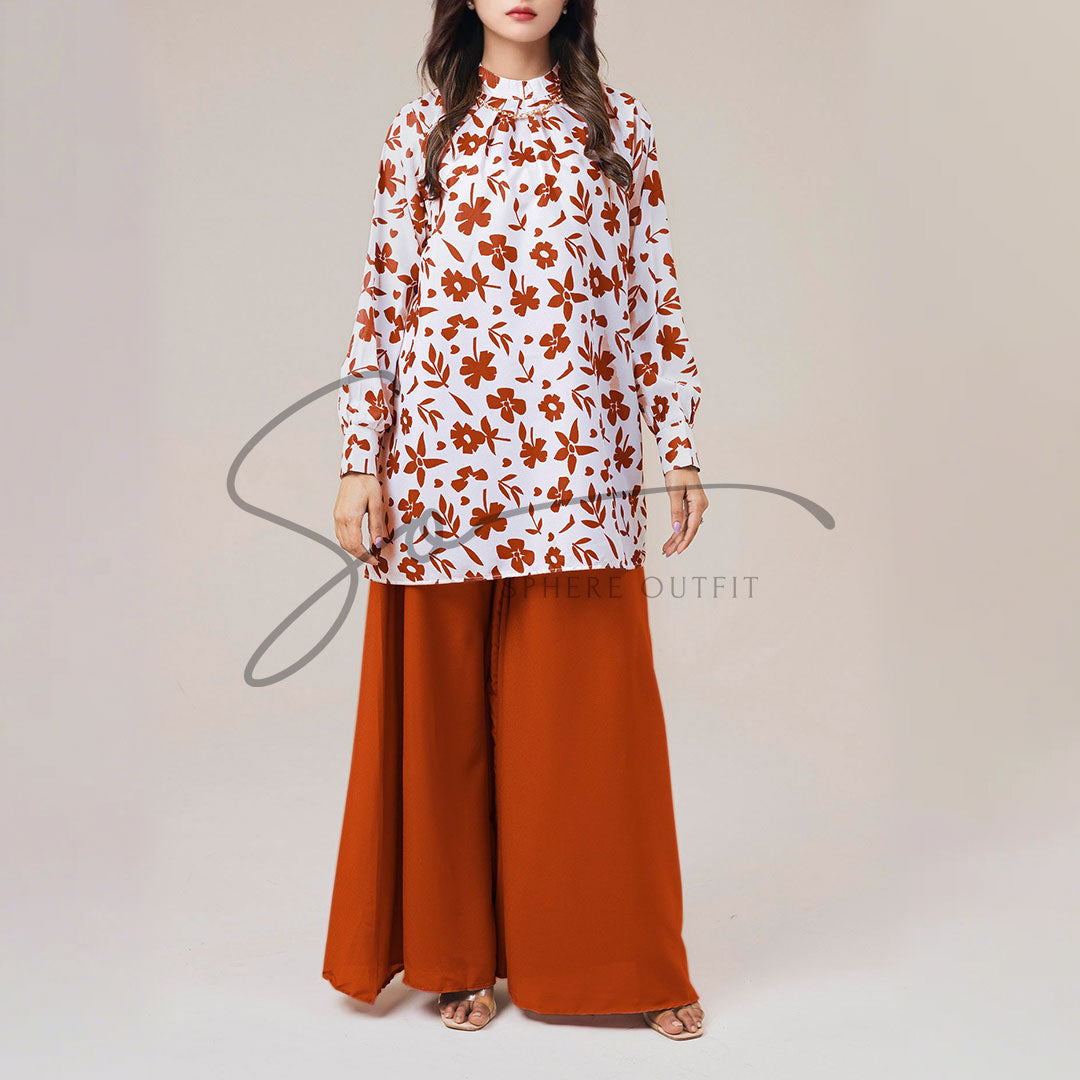Luxe - Printed Shirt with Palazzo