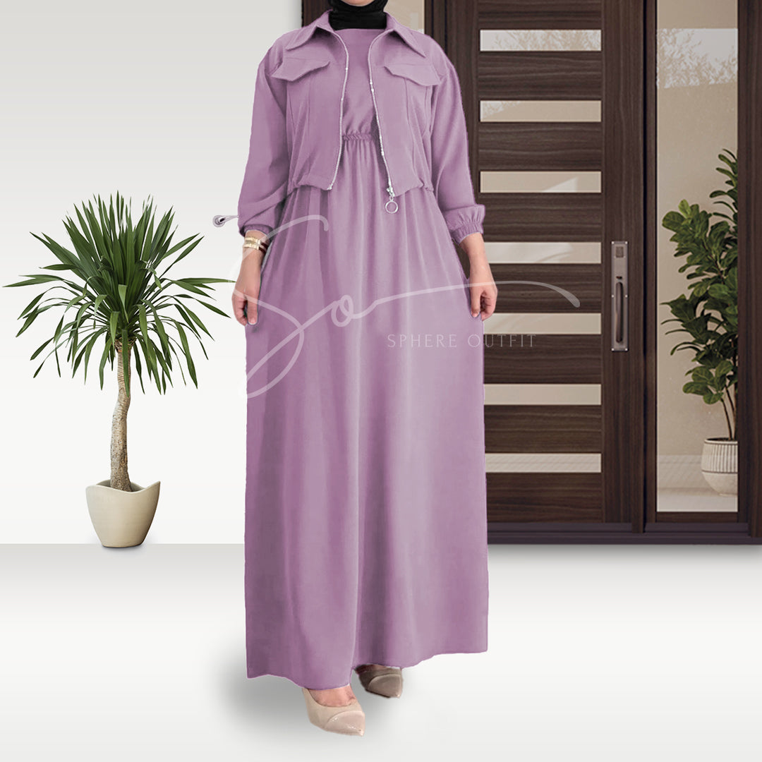 Elegant Maxi with Front-Zip Pockets Style