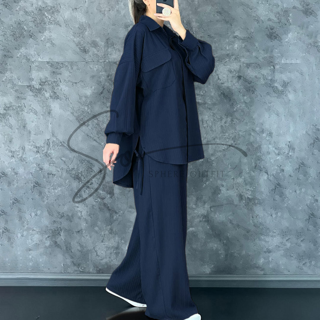 Drop Shoulder Co-Ord Set - Stylish Turkish Design | SP-18