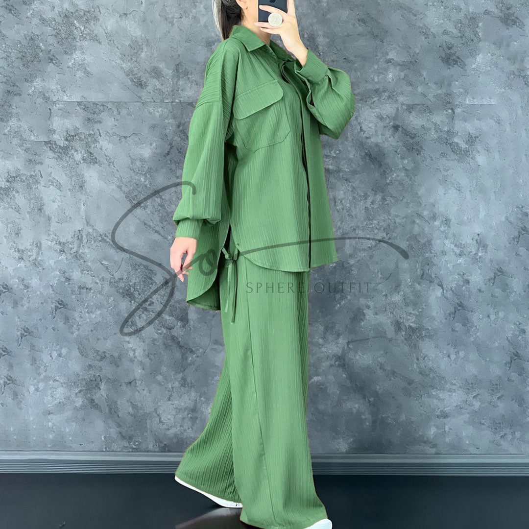Drop Shoulder Co-Ord Set - Stylish Turkish Design | SP-18