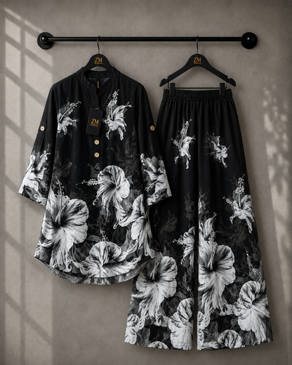 Elara Co-Ord Border Print
