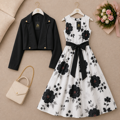 Luxe Bloom Jacket Maxi Set