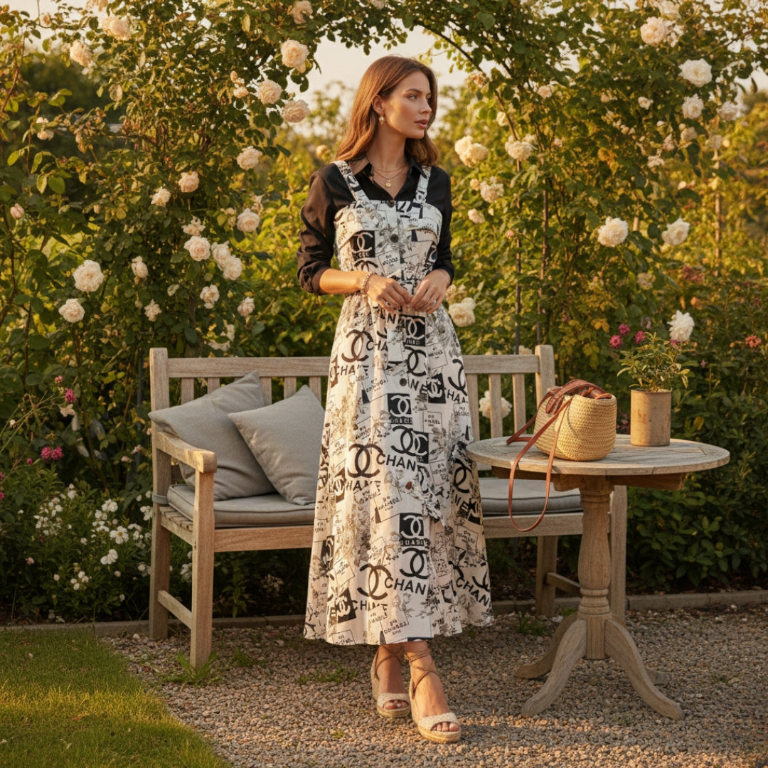 Luxe Turkish Maxi Dress & Shirt Set - Premium Korean Georgette (Versatile Style)