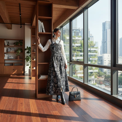 Luxe Turkish Maxi Dress & Shirt Set - Premium Korean Georgette (Versatile Style)