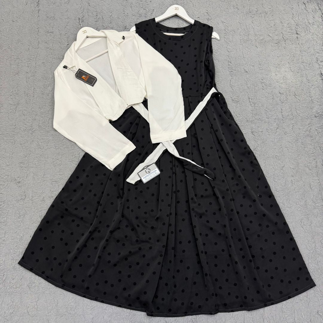 Elegant Georgette Cote Maxi Dress - Premium Fabric