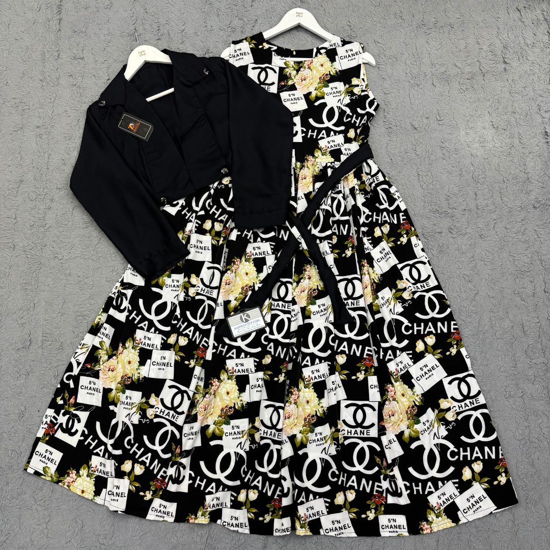 Elegant Georgette Cote Maxi Dress - Premium Fabric