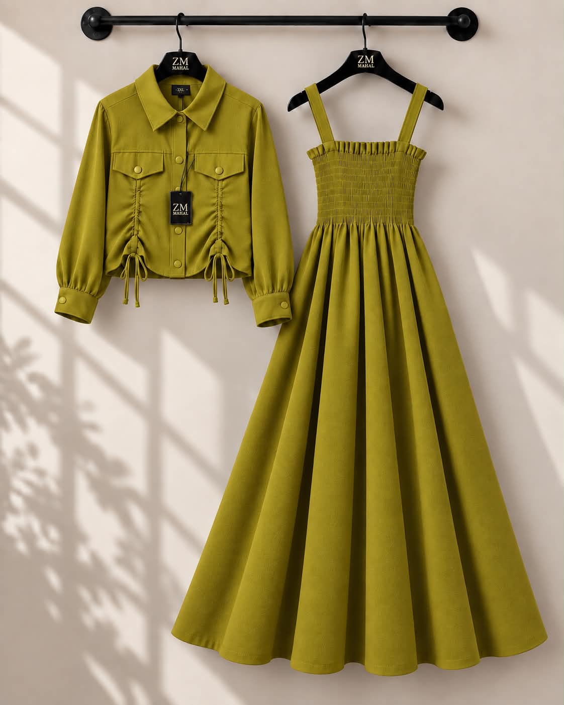 Turkish Ruched Jacket Maxi Set | ZM-003