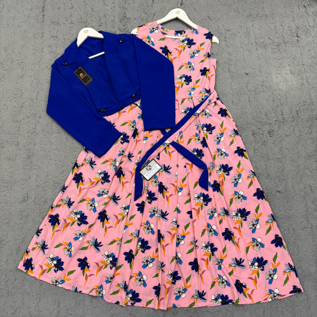 Elegant Georgette Cote Maxi Dress - Premium Fabric