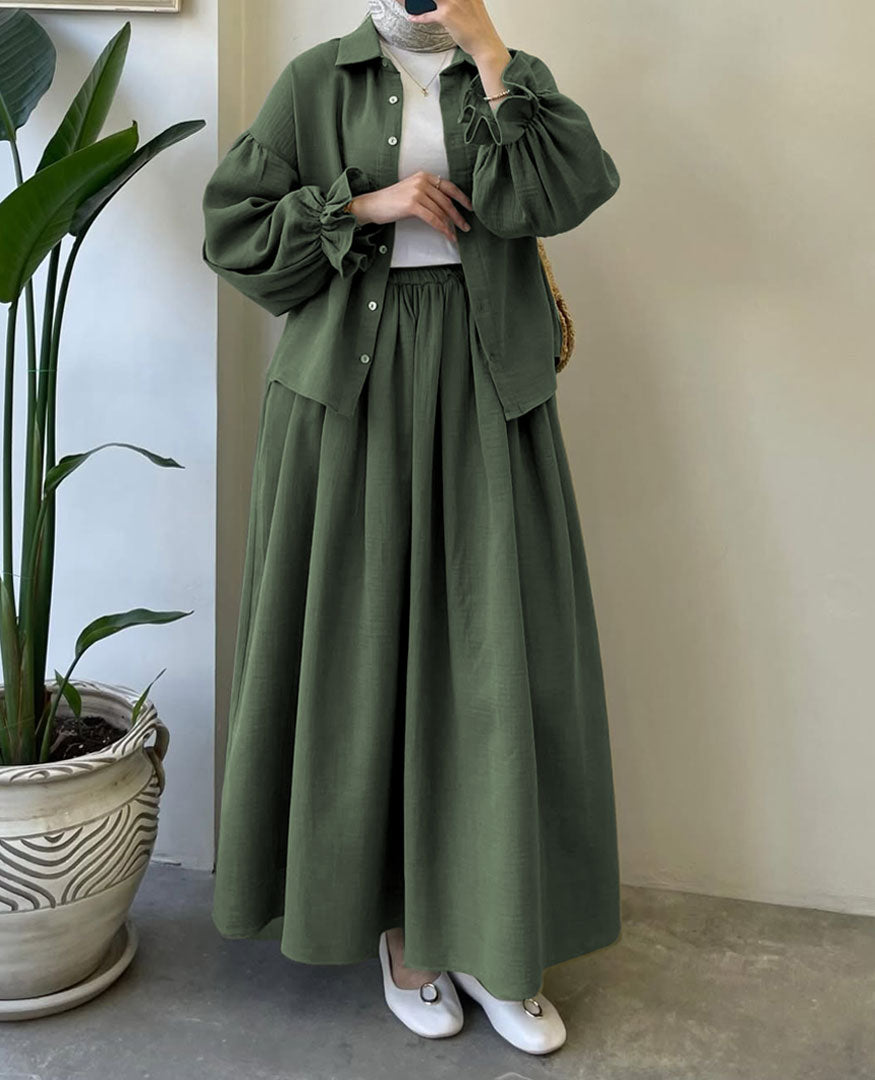 Muslin-Feel Textured Georgette 2-Piece Set – Soft & Breathable