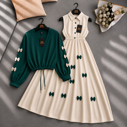 Wine Bow Classic Embellished Maxi