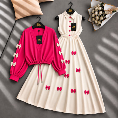 Wine Bow Classic Embellished Maxi