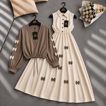 Wine Bow Classic Embellished Maxi