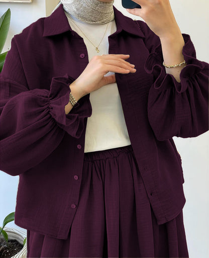 Muslin-Feel Textured Georgette 2-Piece Set – Soft & Breathable