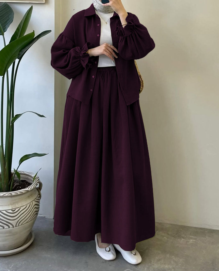 Muslin-Feel Textured Georgette 2-Piece Set – Soft & Breathable