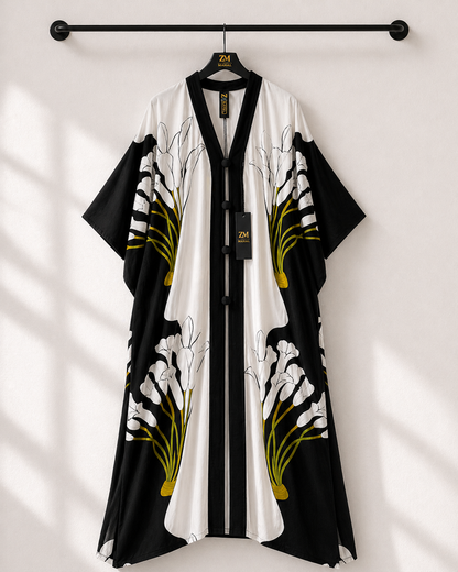 Zahr-e-Noor Floral Turkish Kaftan
