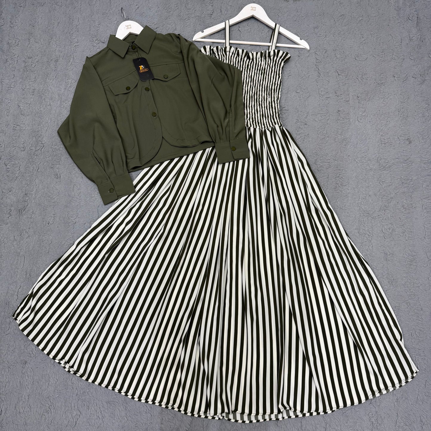 Women’s Floral Maxi Dress with Matching Crop Jacket