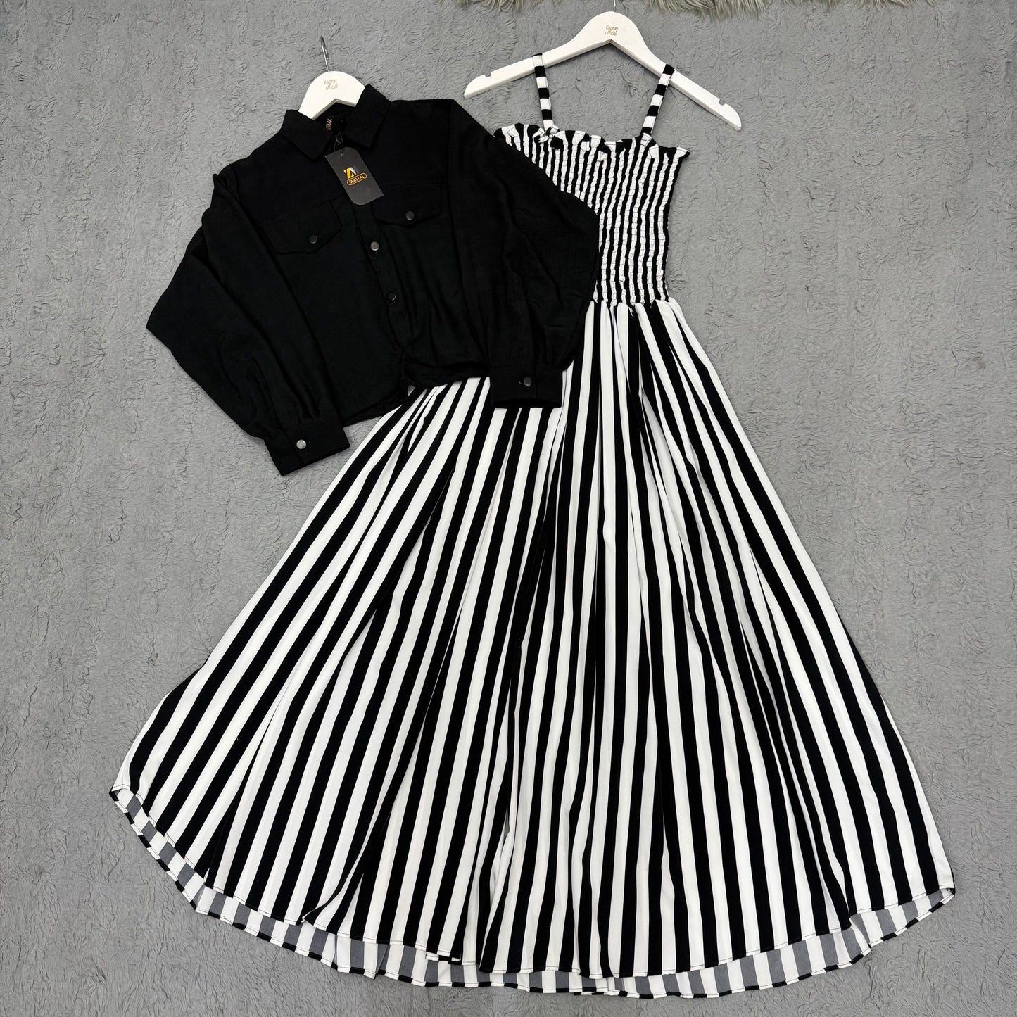 Women’s Floral Maxi Dress with Matching Crop Jacket