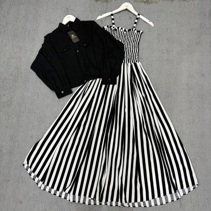 Women’s Floral Maxi Dress with Matching Crop Jacket