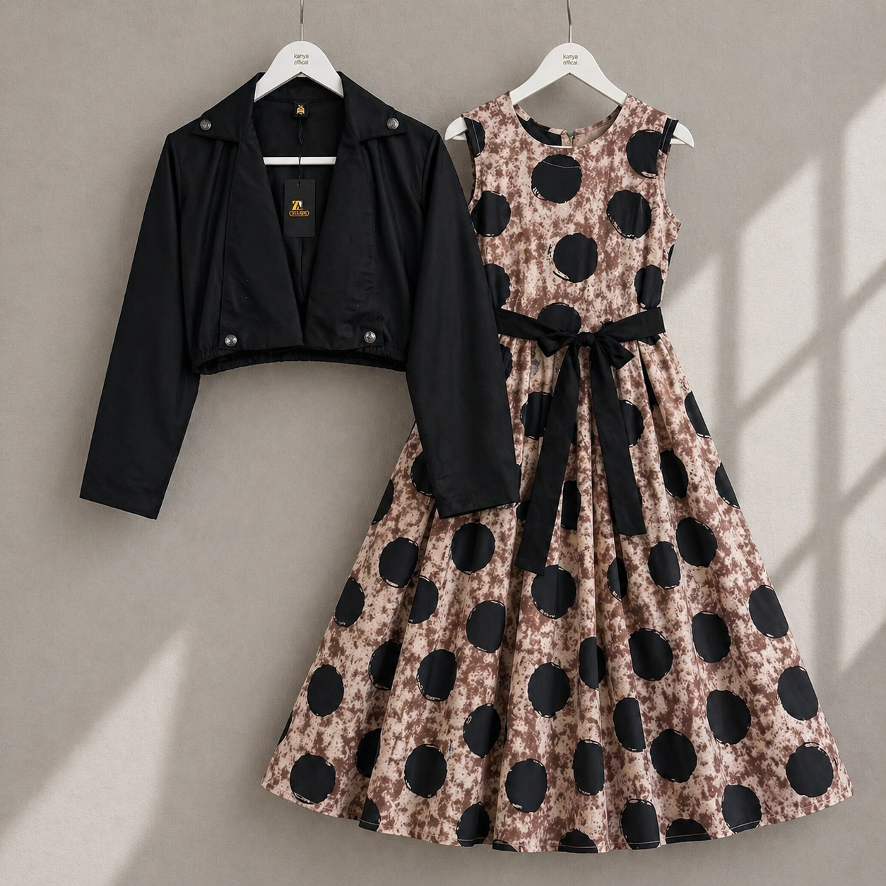 Printed Designer Dress with Jacket for Girls – Stylish Party Outfit