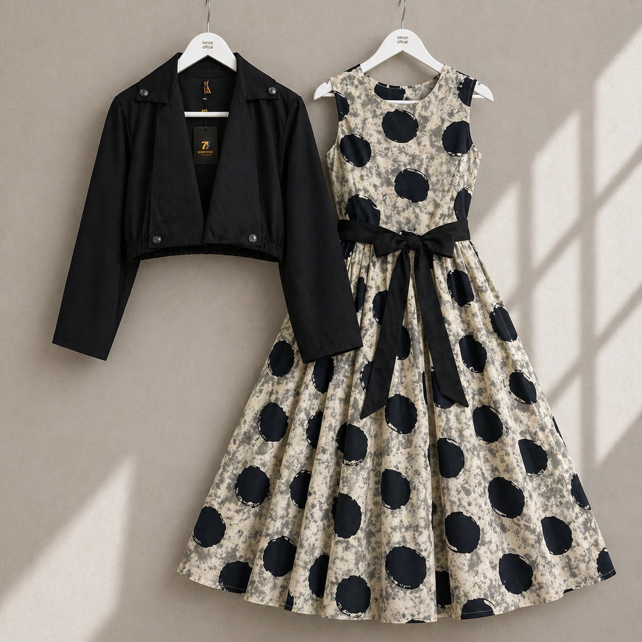 Printed Designer Dress with Jacket for Girls – Stylish Party Outfit