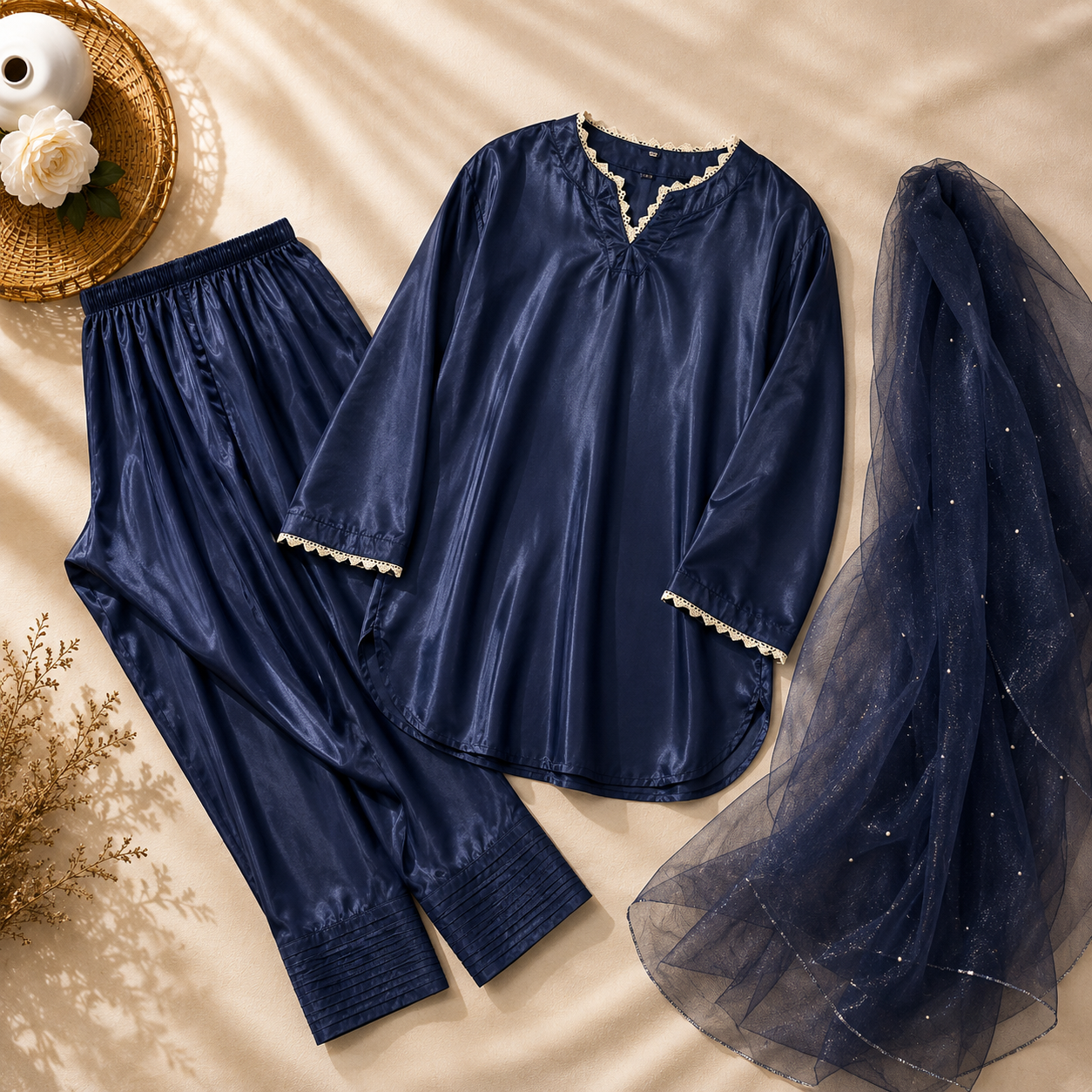 Luxury Korean Silk 3 Piece Suit