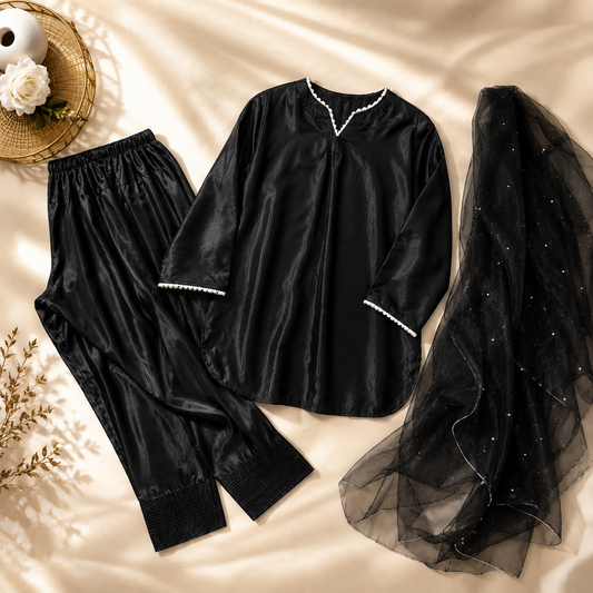 Luxury Korean Silk 3 Piece Suit