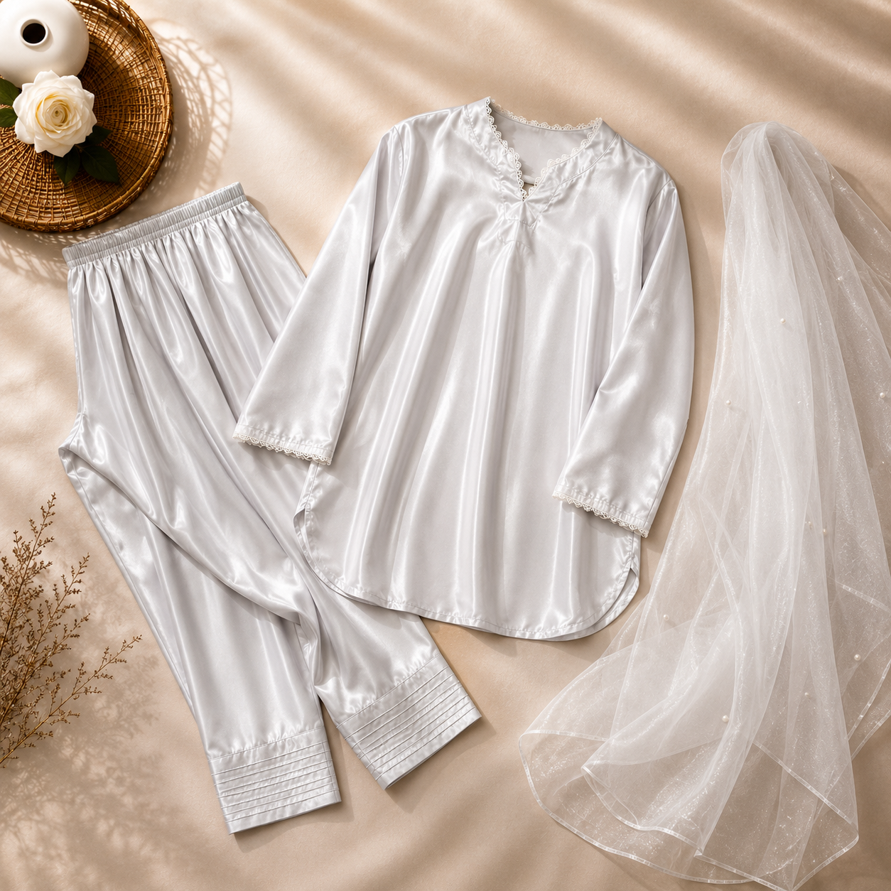 Luxury Korean Silk 3 Piece Suit