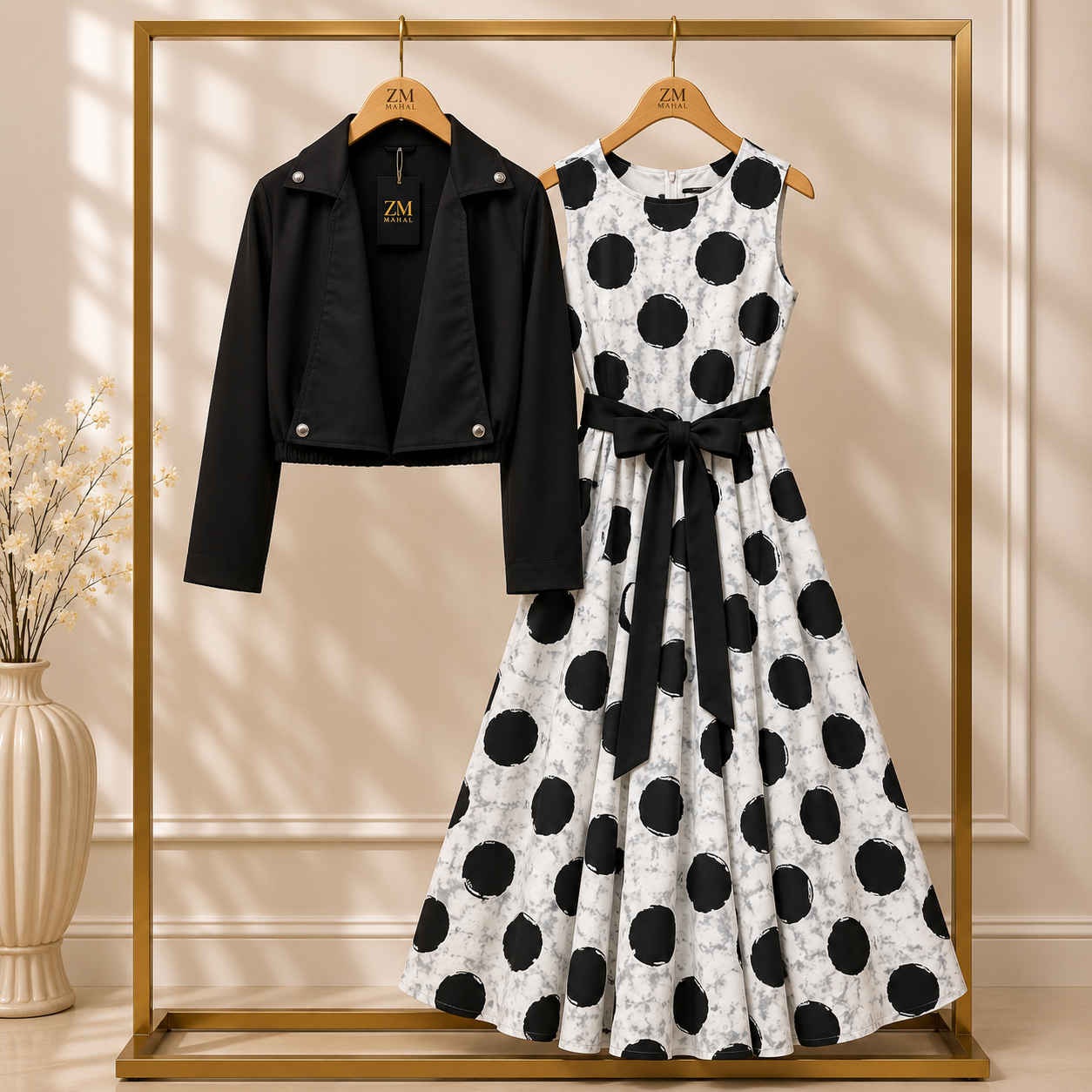 Floral Printed Maxi Dress with Cropped Jacket Set
