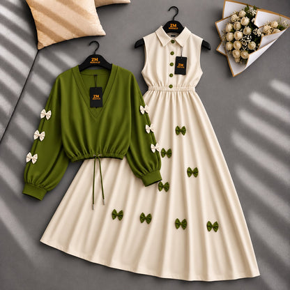 Wine Bow Classic Embellished Maxi