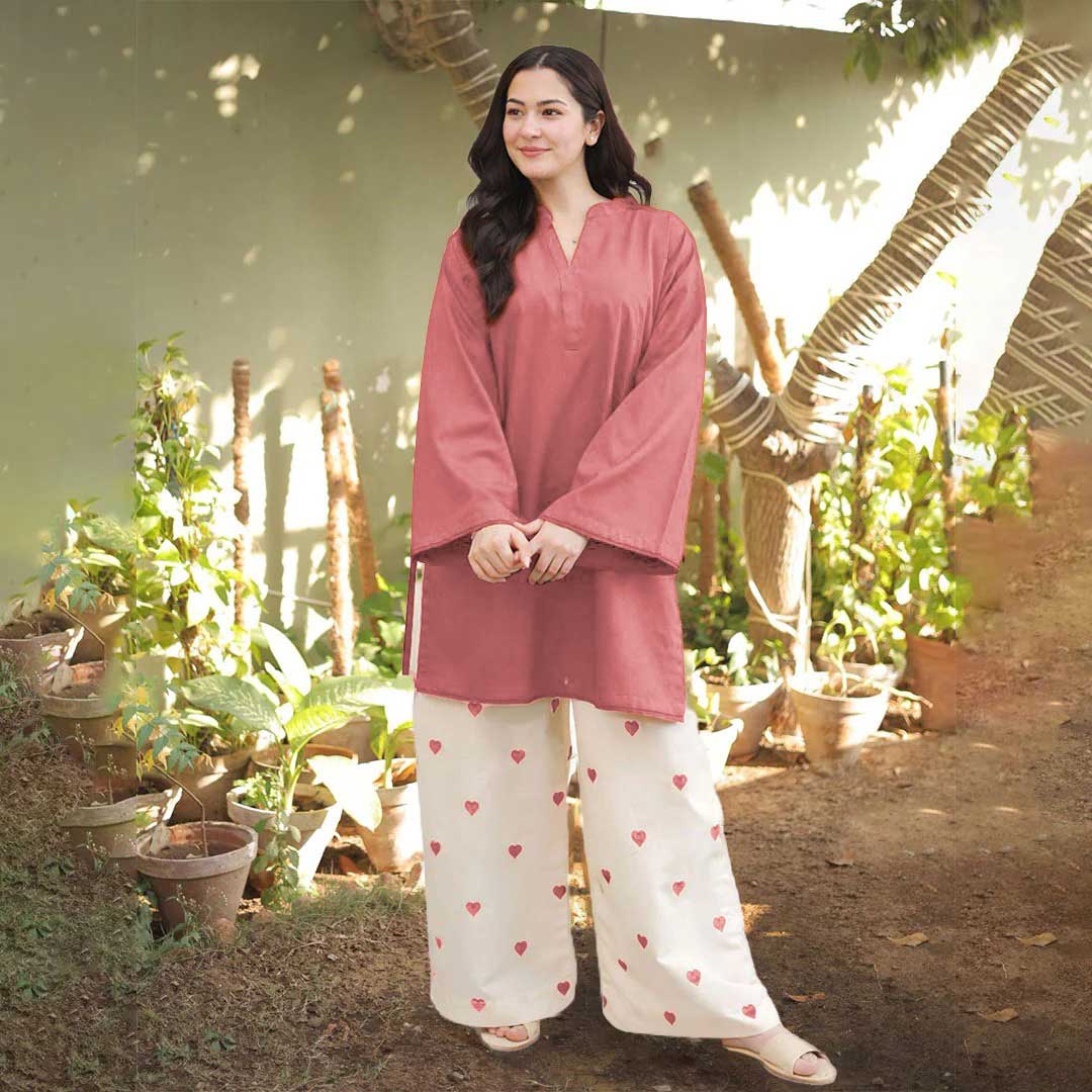 Women’s Pure Cotton Heart Co-Ord Set