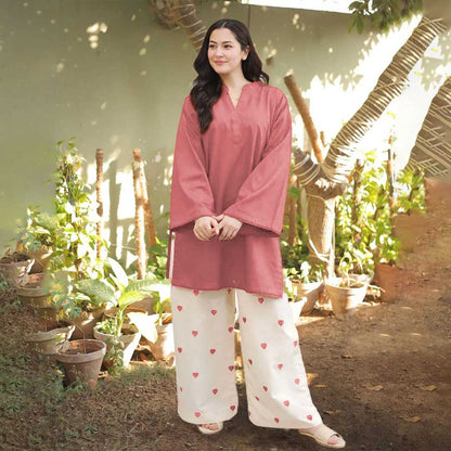 Women’s Pure Cotton Heart Co-Ord Set