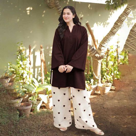 Women’s Pure Cotton Heart Co-Ord Set