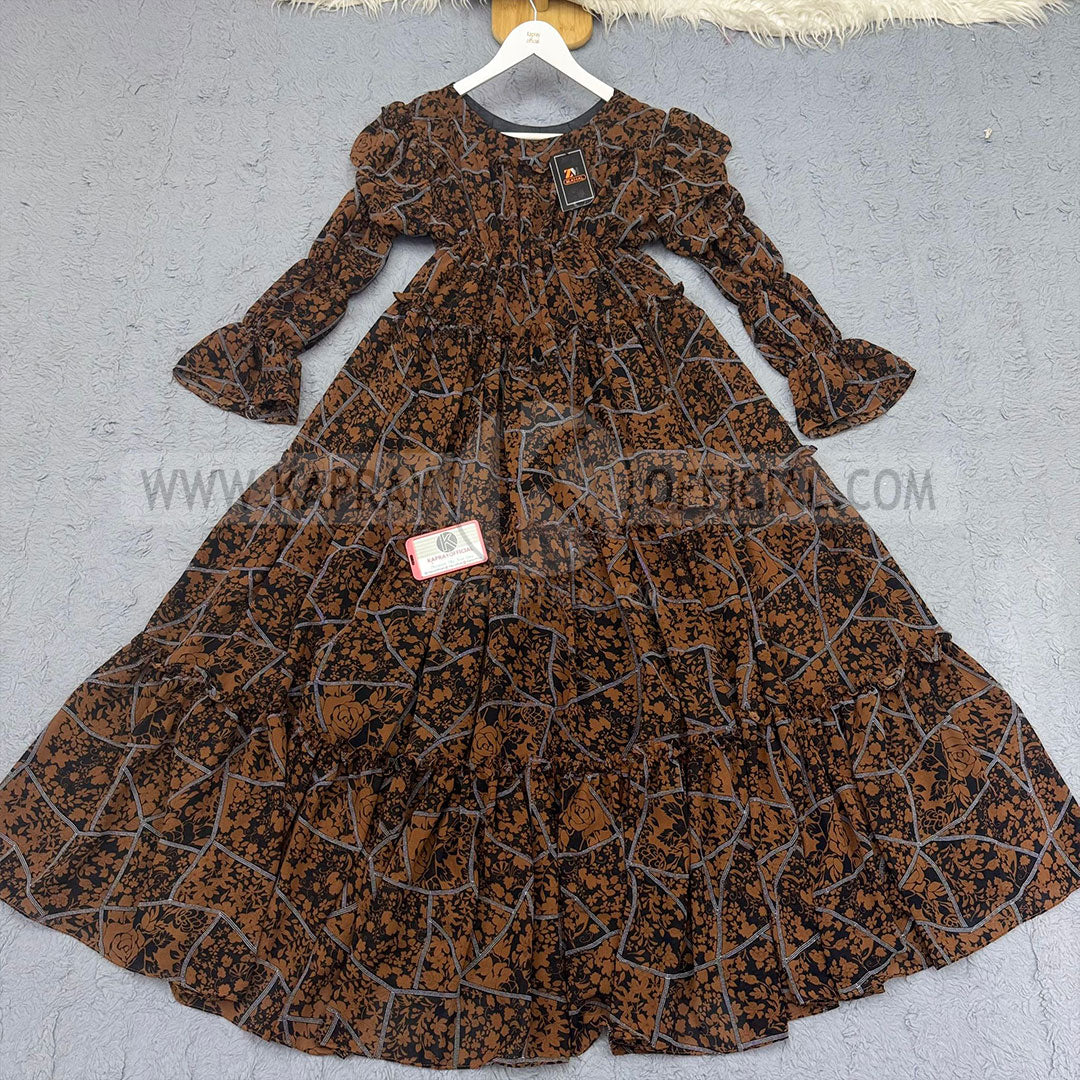 Chiffon 360 Frock – Unveil the Latest Prints S1