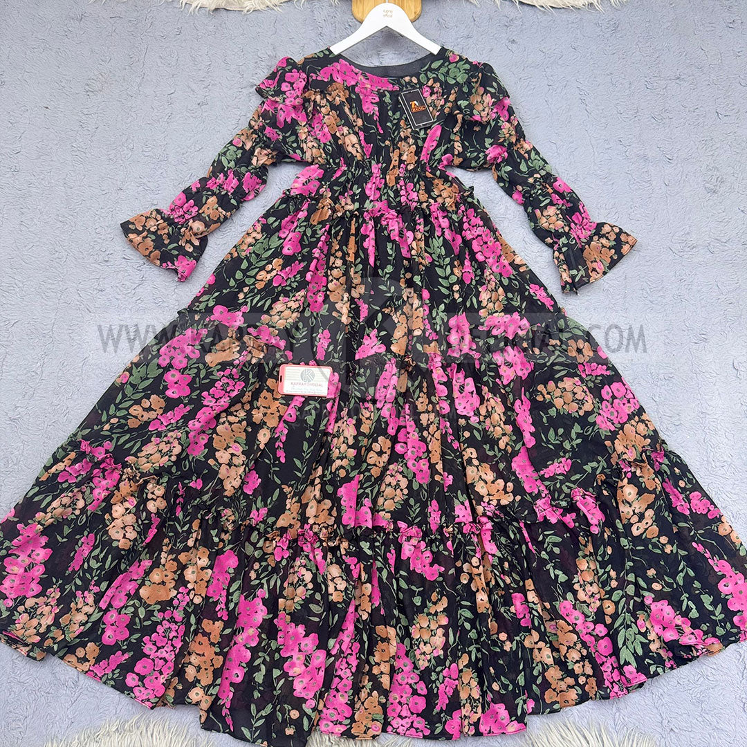 Chiffon 360 Frock – Unveil the Latest Prints S1