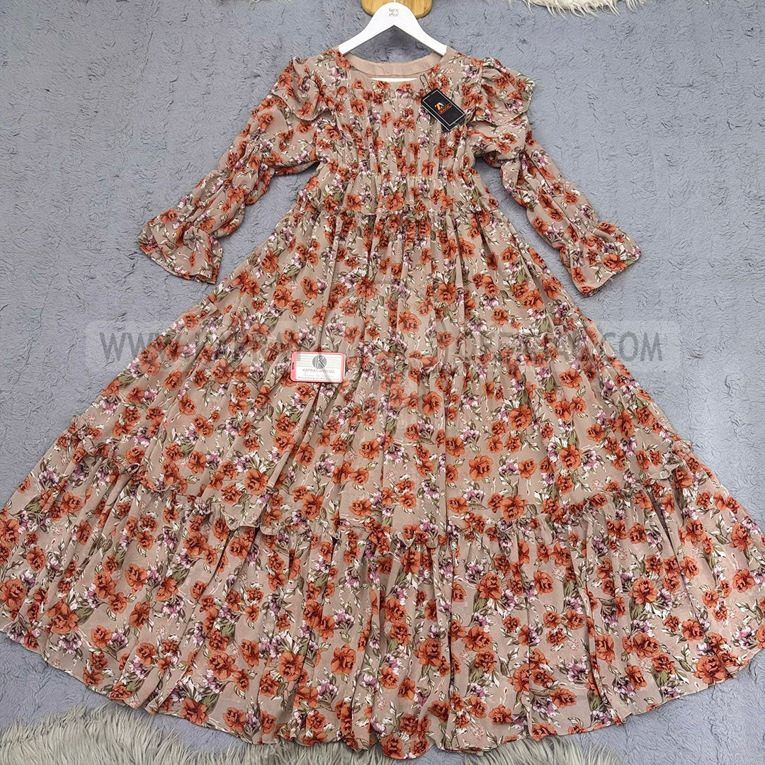 Chiffon 360 Frock – Unveil the Latest Prints S1