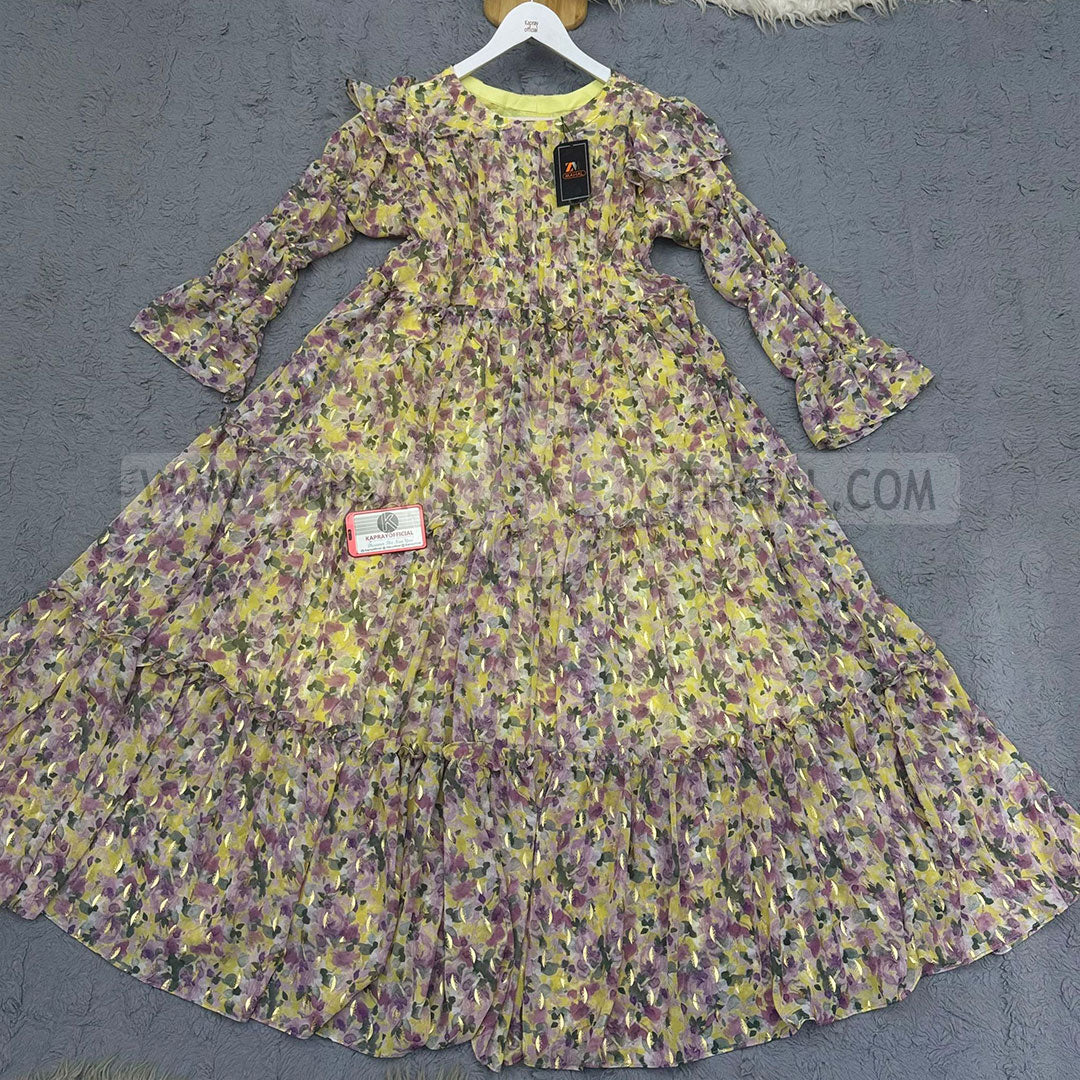 Chiffon 360 Frock – Unveil the Latest Prints S1