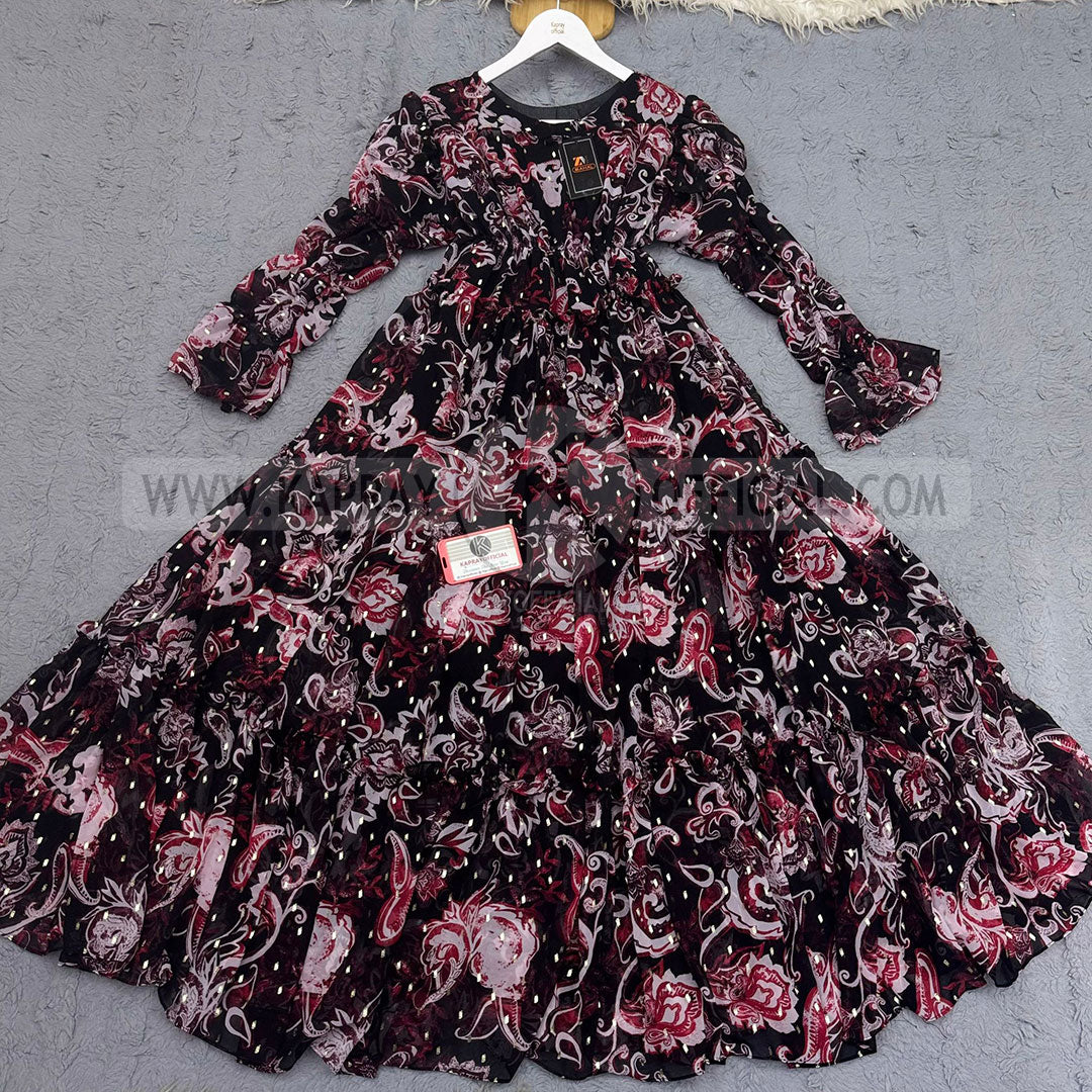 Chiffon 360 Frock – Unveil the Latest Prints S1