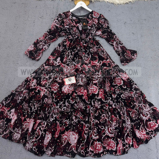 Chiffon 360 Frock – Unveil the Latest Prints S1