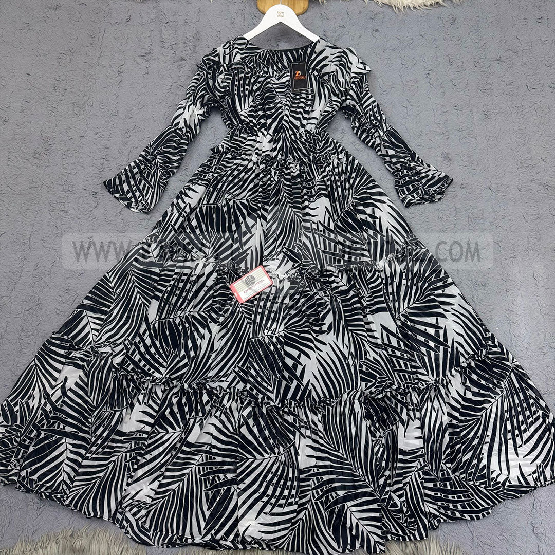 Chiffon 360 Frock – Unveil the Latest Prints S1