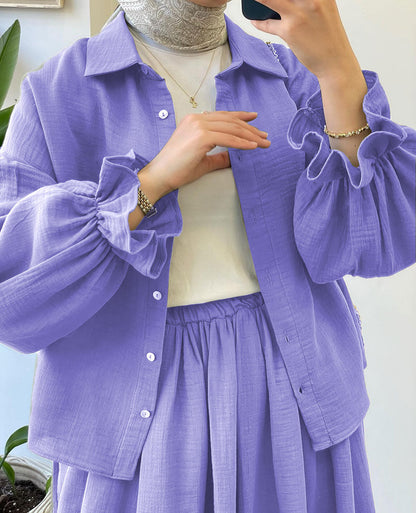 Muslin-Feel Textured Georgette 2-Piece Set – Soft & Breathable